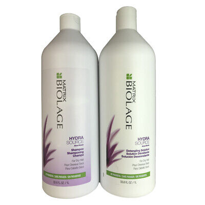 Matrix Biolage Hydrasource Shampoo & Detangling Solution Duo 1 Liter Each